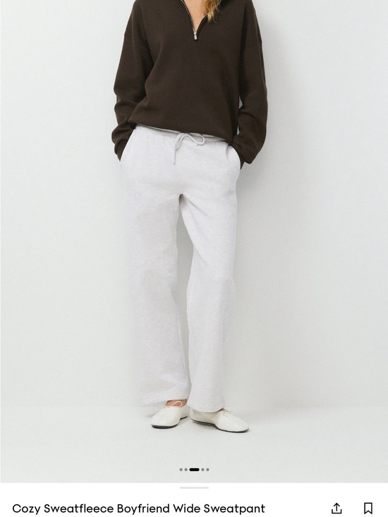 Aritzia Pants - Aritzia Cozy Sweatfleece Boyfriend Wide Leg in small-tall